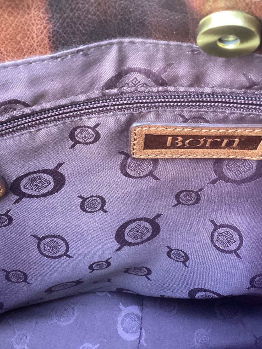 Beautiful Born Distressed Coloring Genuine Thick Leather Tote Handbag 🦋 - Picture 12 of 12